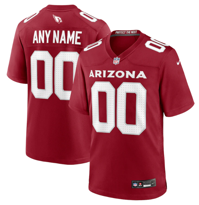 Men's Arizona Cardinals Custom Red Stitched Game Football Jersey